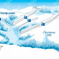 Склоны Слотвины — Чарны Поток карта