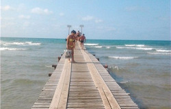 Причал с видом на море курорта Джемете, Краснодарский край