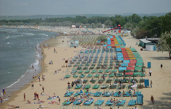 Пляж в Анапе, Россия.