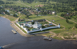 Желтоводский Макариев монастырь, вид с воздуха