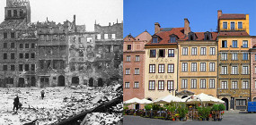 Разрушенные войной и возвращенные к жизни: фото городов Европы тогда и сейчас