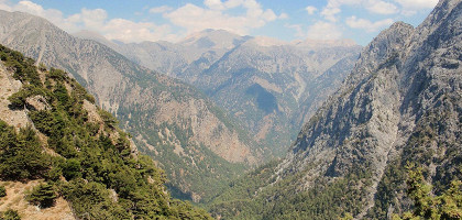 Обзорный вид на ущелье Самария, Крит
