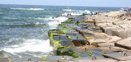 Средизамное море и форт в Александрии, Египет