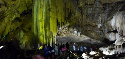 Новоафонская пещера, каменный водопад