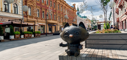 Скульптура кота на Большой Покровской улице, Нижний Новгород