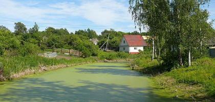 Река Малашка в городе Старая Русса
