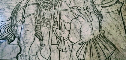Художественная мозаика на стенах Сиенского собора, Италия