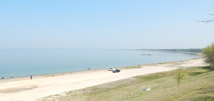 Пляж на Таманском заливе
