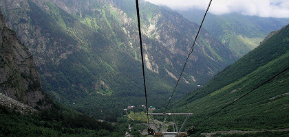 Канатная дорога в Цейском ущелье