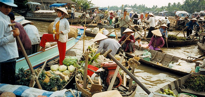 Дельта Меконга, плавучий рынок в Кантхо