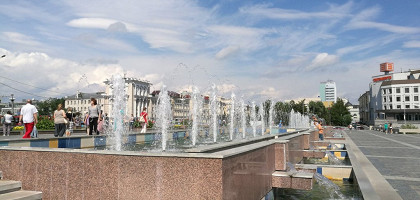 Фонтан в городе Казань, Россия