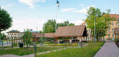 Главная городская площадь Отепя, Эстония