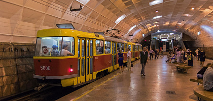 Станция метротрама Площадь Ленина в Волгограде