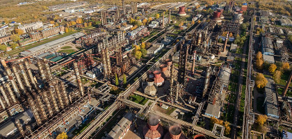 Стерлитамакский нефтехимический завод, вид с воздуха