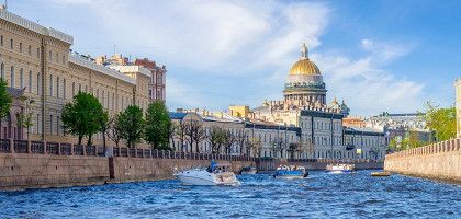Исаакиевский собор и река Мойка, Санкт-Петербург