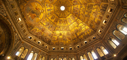 Баптистерий Сан-Джованни, мозаики на своде купола