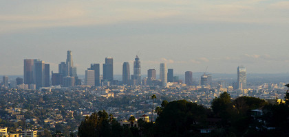 Вид из Гриффит-парка на Лос-Анджелес