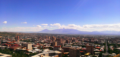 Вид на гору Арарат, Ереван