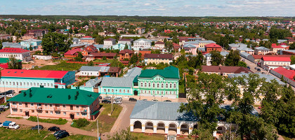 Вид на Елабугу, исторические здания