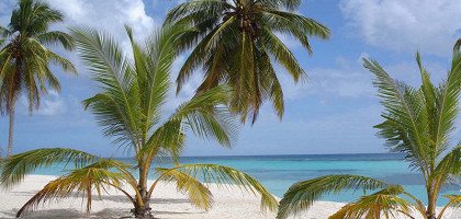 Прекрасный пляж с белым песком, Багамские острова