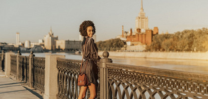 Темнокожая туристка в Москве