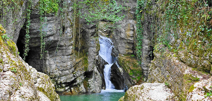 Агурские водопады, лето