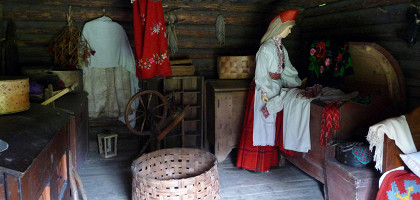Музей Рокка-аль-маре, интерьер фермерского дома