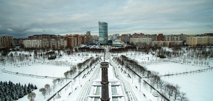Парк 300-летия Санкт-Петербурга, вид сверху