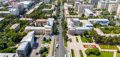 Вид на Бишкек, Киргизия