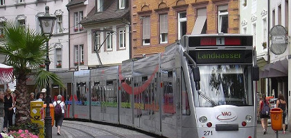 Трамвай в центре города, Фрайбург