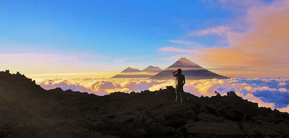 Вид на вулканы Земли, Гватемала