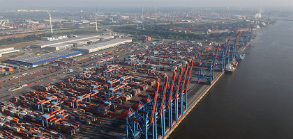 Порт Гамбурга, контейнерная площадка