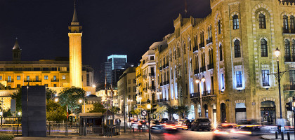 Улицы ночного Бейрута