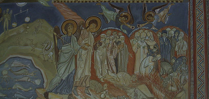 Тито в аду, фреска в монастыре Подмаине