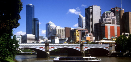Река Ярра города Мельбурн
