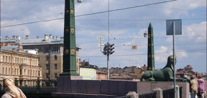 Обелиск, Египетский мост в Санкт-Петербурге