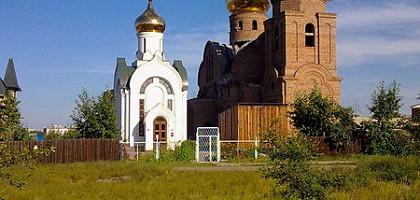 Строящийся православный храм в Кызыле