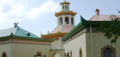 Китайская деревня, стилизованные домики