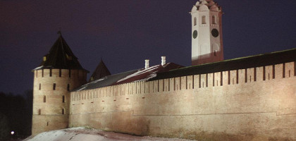 Вечерний вид на Кремль, Великий Новгород
