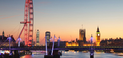 London eye на закате, Лондон