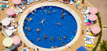 Круглый бассейн, Аквапарк в Аланье