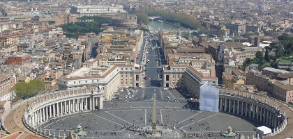 Вид с купола собора Святого Петра и Павла, Рим, Италия