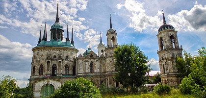 Быково, Владимирская церковь , вид с дороги