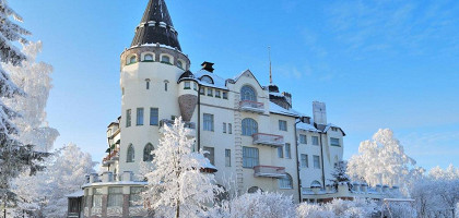 Снежная зима в Иматра, Финляндия