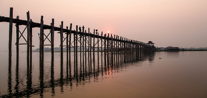 Деревянный мост Убейн в Мьянме