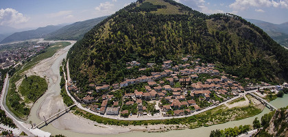 Вид на район Горица, Берат