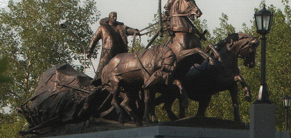 Памятник Ямщикам в Ленске, Республика Саха