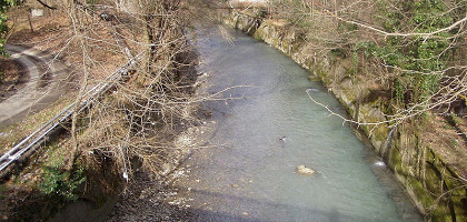 Река Мацеста, впадающая в Черное море