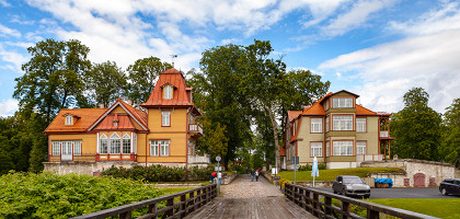 Курессааре, Эстония, уютные старые деревянные дома