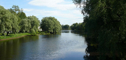 Река Перерытица в городе Старая Русса